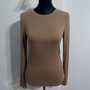 LOFT Taupe Long Sleeve Women's Top